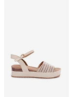 Dámske sandále na platforme Wrangler 20261076.99Q Light Beige