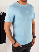 Pánske tričko s potlačou, modré Dstreet RX5459