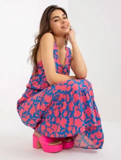 Dámske šaty D73771R30391A ružová a modrá - FPrice