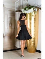 Dámske sexy mini šaty s priehľadným výstrihom 50226 Čierna - KouCla Dámske sexy mini šaty s priehľadným výstrihom 50226 Čierna - KouCla