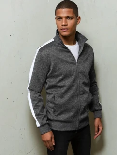 Pánska tmavosivá mikina na zips FashionStreet BX5563
