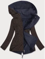 Modro-hnedá dámska obojstranná bunda (W507BIG) Modro-hnedá dámska obojstranná bunda (W507BIG)