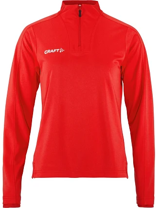 Craft Teamwear Evolve 2.0 Half Zip W Dámska tréningová bunda so zipsom na 1/4 dĺžky 82.4761 jasne červená Craft Teamwear Evolve 2.0 Half Zip W Dámska tréningová bunda so zipsom na 1/4 dĺžky 82.4761 jasne červená