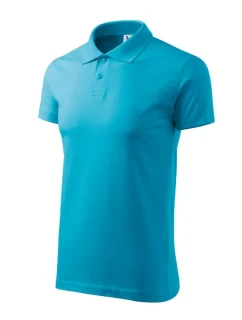 Single J. pánske polo tričko tyrkysové