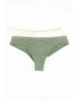 Dámske nohavičky 2 pack 163334 1A223 - 75910 - Zelená, biela - Emporio Armani