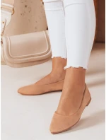 Dámske semišové baleríny s plochým podpätkom GLAMINO khaki FashionStreet ZY0775