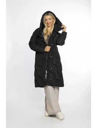 Dámska voľná bunda s ozdobným prešívaním Ann Gissy Black (AG1-J9161) Dámska voľná bunda s ozdobným prešívaním Ann Gissy Black (AG1-J9161)