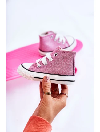 Dziecięce Trampki Wysokie Różowe Catrina