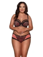 Dámska podprsenka TIGER SSS 1130/3 Terracotta s čiernou - AVA Dámska podprsenka TIGER SSS 1130/3 Terracotta s čiernou - AVA