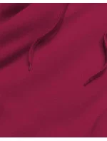 Dlhá tepláková mikina vo vínovej bordovej farbe (YS10005-21)
