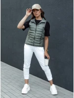 Dámska prešívaná vesta so stojačikom STYLISHZ zelená FashionStreet TY4448 Dámska prešívaná vesta so stojačikom STYLISHZ zelená FashionStreet TY4448