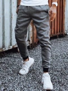 Pánske antracitové tepláky FashionStreet UX4423
