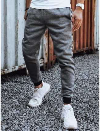 Pánske antracitové tepláky FashionStreet UX4423