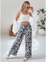 Dámske široké nohavice TROPICAL SUN navy blue FashionStreet UY2632 Dámske široké nohavice TROPICAL SUN navy blue FashionStreet UY2632