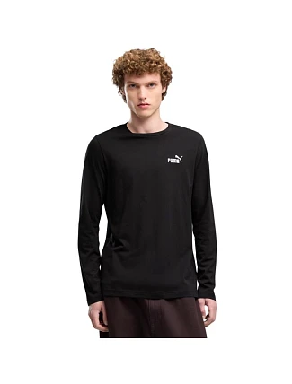 Pánske tričko Puma ESS No. 1 Logo Longsleeve Tee, čierne, 682546 01