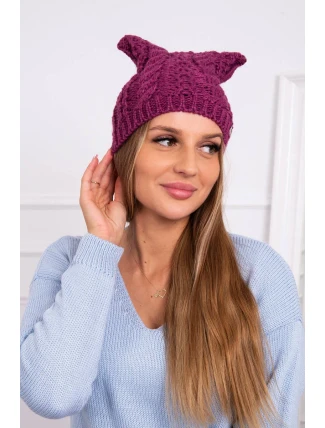 Rabbid fleecová čiapka K237 tmavo fialová