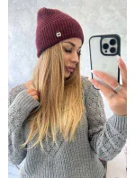 Tenká čiapka Oliwia K252 bordó