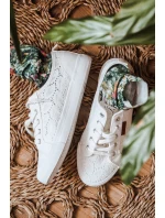 Damskie Koronkowe Tenisówki BIG STAR W274925 Białe