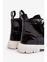 Ocieplane Lakierowane Botki Dziecięce Big Star MM374147 Czarne