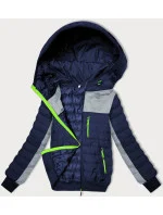 Dámska kombinovaná bunda Dark Blue-Grey (8M916-215) Dámska kombinovaná bunda Dark Blue-Grey (8M916-215)