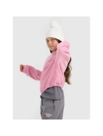Oversize 4FHrejivý fleece so stojacím golierom dievčatá 4F 4FJRAW25TFLEF441-54S