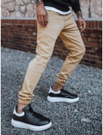 Pánske tepláky jogger béžové FashionStreet UX3301 Pánske tepláky jogger béžové FashionStreet UX3301