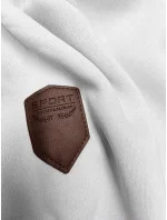 Dámska bielo-béžová hrubšia mikina s prúžkami (2302)