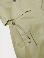 Jednoduchý kabát s odnímateľnou kapucňou Glakate beige (LU98028#) Jednoduchý kabát s odnímateľnou kapucňou Glakate beige (LU98028#)