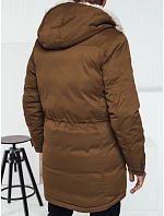 Pánska zimná bunda parka s kapucňou béžová FashionStreet TX4965