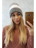 Fleecová čiapka Bojana K265 sivá+biela