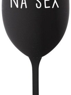 NA SEX - černá sklenice na víno 350 ml