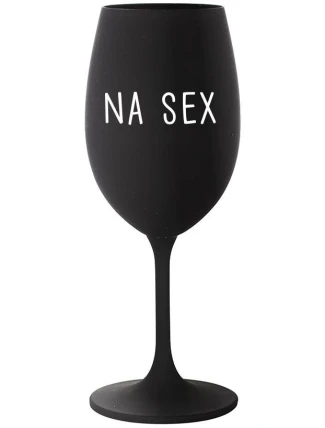 NA SEX - černá sklenice na víno 350 ml NA SEX - černá sklenice na víno 350 ml