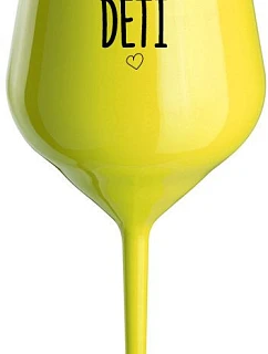 PROTOŽE DĚTI - žltý nerozbitný pohár na víno 470 ml
