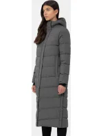 Dámsky prešívaný kabát H4Z22-KUDP012-24S sivý - 4F