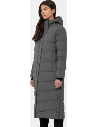 Dámsky prešívaný kabát H4Z22-KUDP012-24S sivý - 4F