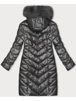 Dámska zimná prešívaná bunda (16M9100-105) grafitová - J.Štýl