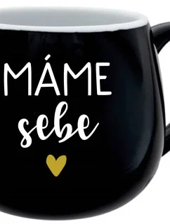 MÁME NA SEBE - čierny keramický hrnček 300 ml