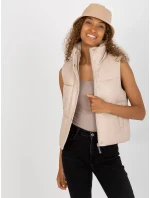 Dámska vesta NM KZ D2 3815-62.83 Light beige - FPrice Dámska vesta NM KZ D2 3815-62.83 Light beige - FPrice