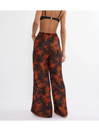 Letné saténové nohavice - BROWN - TRIUMPH BROWN - TRIUMPH