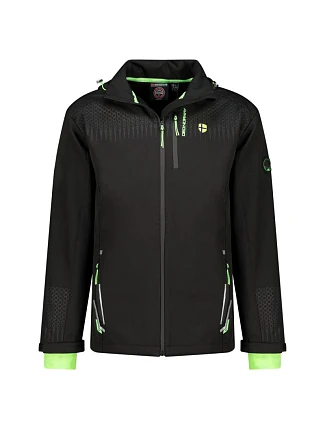 Geographical Norway Pánska softshellová bunda Trelino Black-Green Db Men 0124 black / green (WZ8556H/GN-Black / Green)
