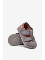 Kapcie Milami Dziecięce Na Rzepy Szare Reathiana