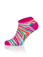 ZEBRA členkové ponožky - amarantové/farebné