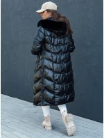 Dámska prešívaná zimná bunda CRYSTAL s kapucňou čierna FashionStreet TY4502 Dámska prešívaná zimná bunda CRYSTAL s kapucňou čierna FashionStreet TY4502