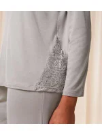 Dámske pyžamo Timeless Sensuality PK LSL - GRAY 7816 - TRIUMPH