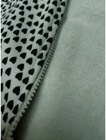 Dámska šedo-zelená mikina na zips so srdiečkovým vzorom (2315) Dámska šedo-zelená mikina na zips so srdiečkovým vzorom (2315)