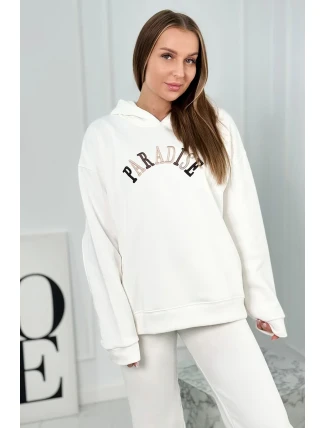 Bavlnená súprava s vyšívaným nápisom Paradise ecru Bavlnená súprava s vyšívaným nápisom Paradise ecru