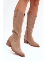 Kozačky Kovbojky Dámské Khaki Jazelle