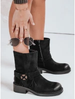 Dámske čierne semišové čižmy FashionStreet ZY1097