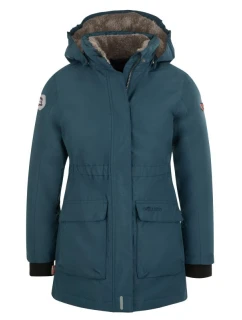 Detská dievčenská nepremokavá zimná bunda s kapucňou Trollkids Alesund Navy Blue (301-142)