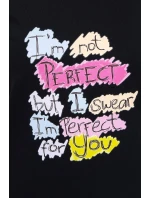 Blúzka s potlačou Perfektná čierna Blúzka s potlačou Perfektná čierna